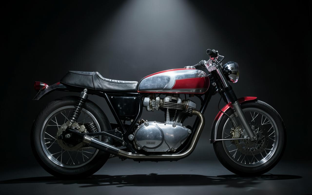 MOKO Café Racer Unikat mit poliertem Aluminiumtank